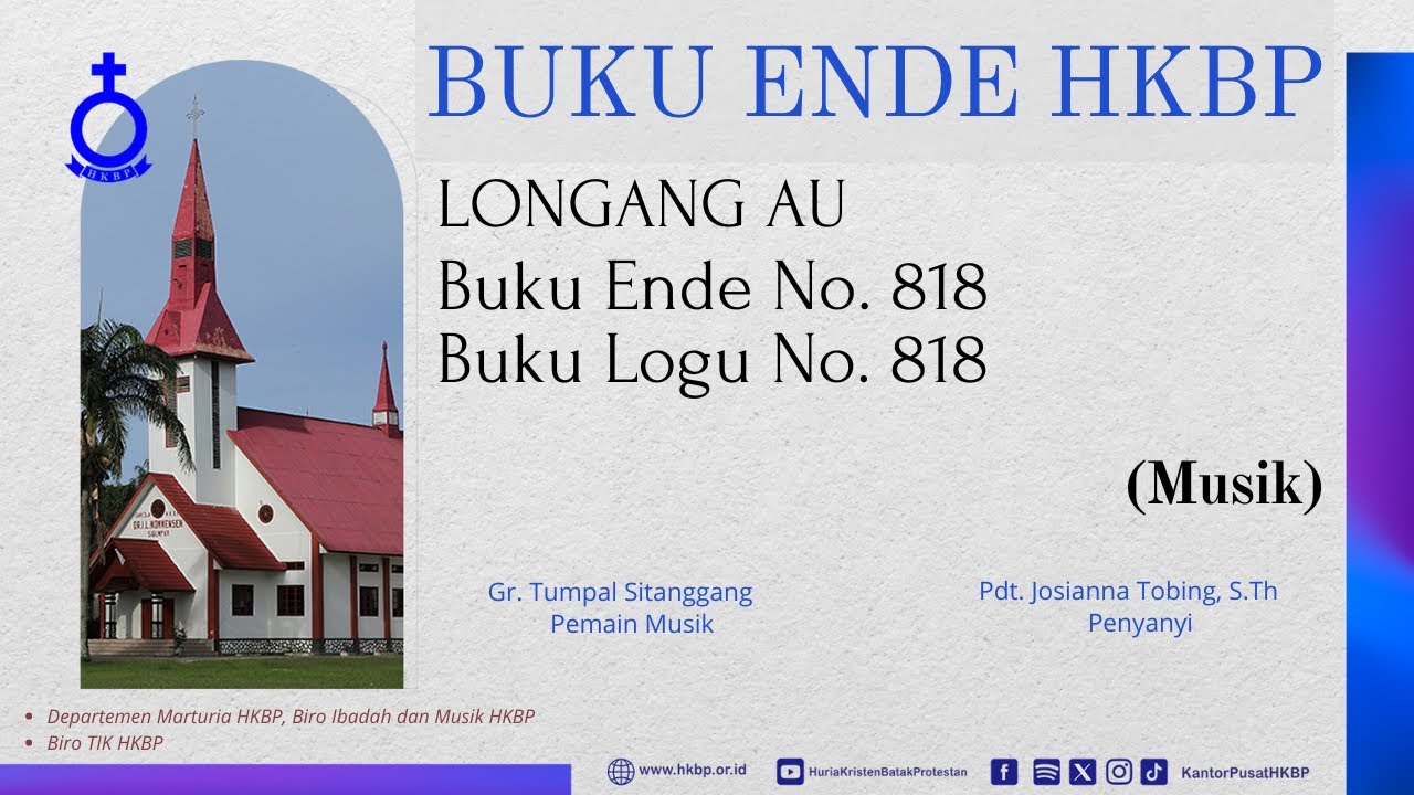BUKU ENDE HKBP No. 818 Buku Logu No. 818  LONGANG AU  (Musik)