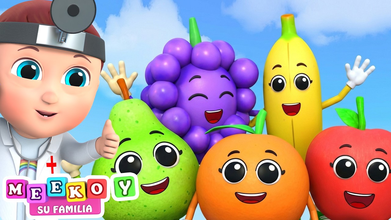 Cinco lindas frutas | Rimas infantiles para niños | Meeko's Family en Español