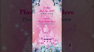 Princess Birthday Invitation Video | Disney Princess Birthday Invitations | DI-2067