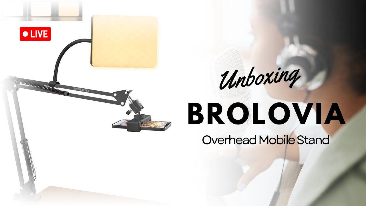 The Best Overhead Mobile Video Stand for YouTubers! 📷 BROLAVIYA Mobile Stand & LED Light review