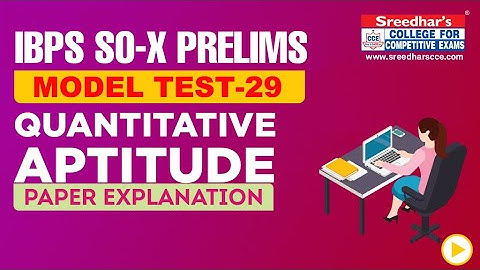IBPS SO 2020 PRELIMS MOCK TEST NO-29 QUANTITATIVE APITUDE | MATHS PRACTICE SET | IMPORTANT QUESTIONS