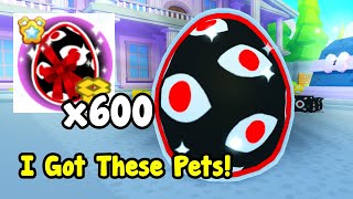 I Opened x600 Nightmare Eggs And Got These Pets! - Pet Simulator X Roblox