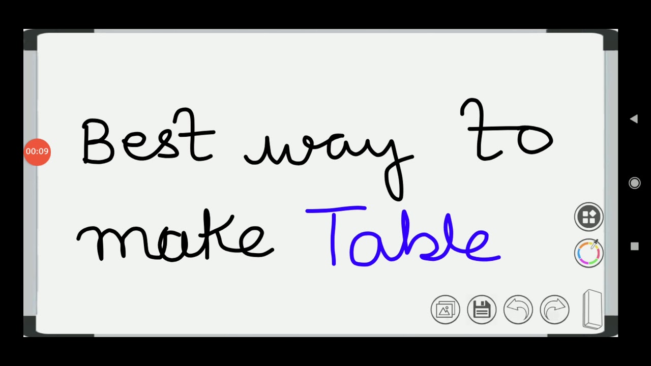 Best way to make Tables /Sarah Rajan - YouTube
