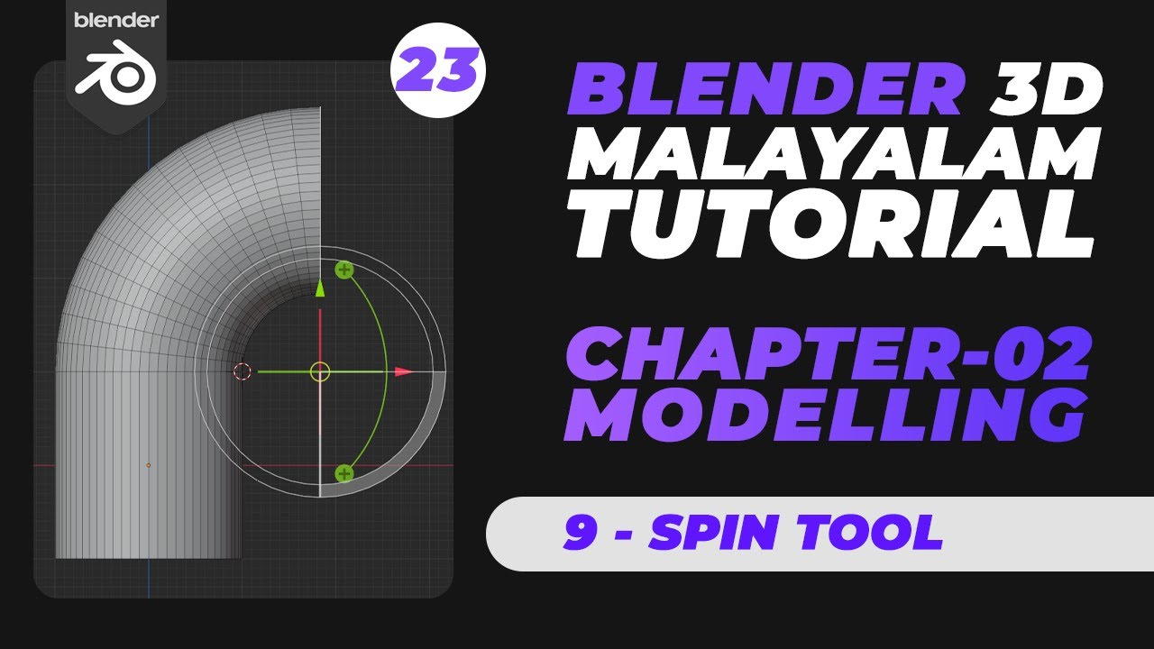 Blender 3D Malayalam Tutorial 23 Spin Tool YouTube
