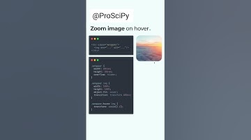zoom image on hover | using html and css | #html #css #javascript #ProSciPy @ProSciPy