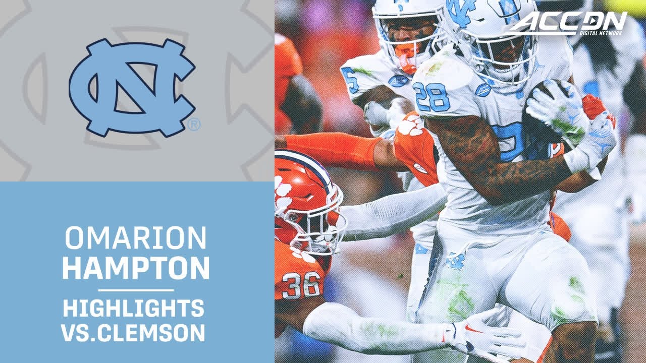 UNC Running Back Omarion Hampton Piles Up Nearly 200 Yards & 2 Scores ...