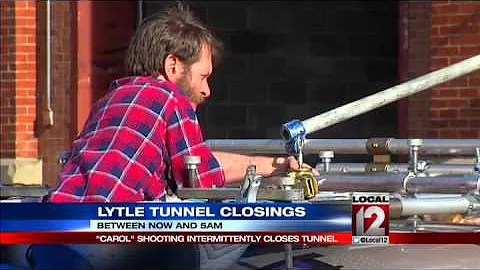 Movie shooting intermittently closes Lytle Tunnel