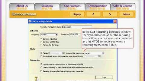 Recording journal entries and recurring transactions