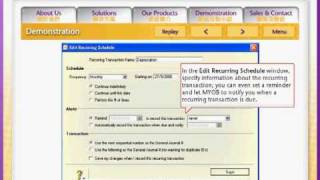Recording journal entries and recurring transactions