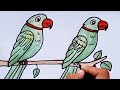 Drawing of parrots from 22