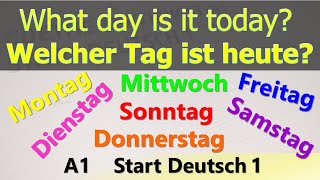 A1 Wortschatz: Woche/Wochentage: week/weekdays