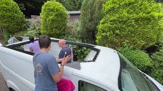 Ford Transit Custom Pop Top Install - 2. Roof On