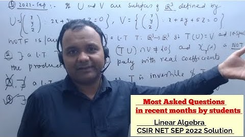 Most asked questions in recent months by students | CSIR NET SEP 2023 Linear Algebra | Noble Forum