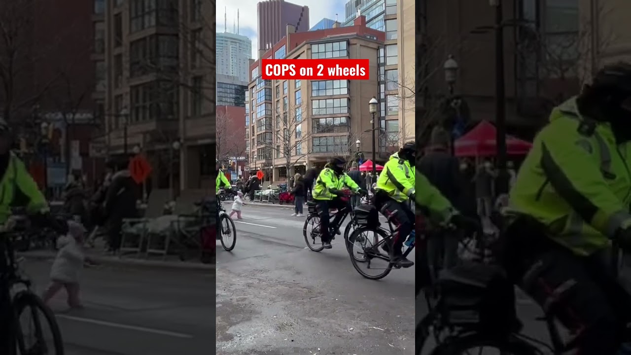 COPS on bikes patrolling 