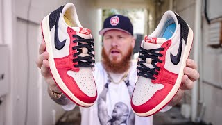 ARE THE TROPHY ROOM JORDAN 1 LOW ROOKIE CARD SNEAKERS WORTH THE HYPE?! (Early In Hand Review)