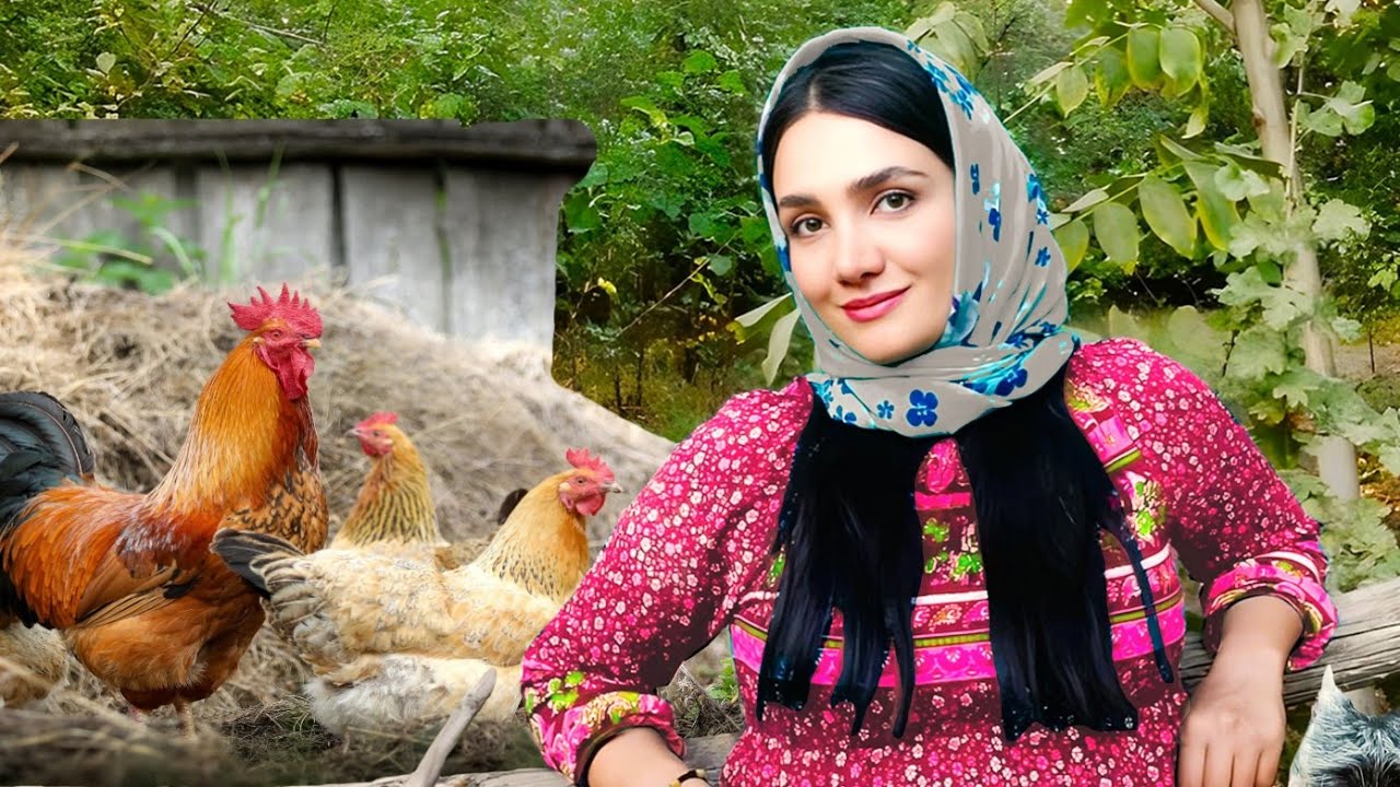 Иранская настоящая еда | Повседневная деревенская жизнь красивой девушки