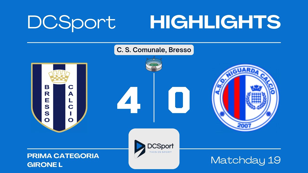 BRESSO CALCIO-NIGUARDA CALCIO 4-0 | 19 Giornata | Prima Categoria | Girone L | Milano
