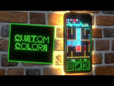 Dots and Boxes (Neon) 80s Styl