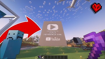 Building a Silver Play Button In Minecraft Hardcore (broke my monitor)