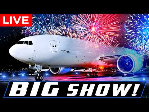🔴LIVE FIREWORKS & AIRPORT ACTION HIGH ABOVE CHICAGO O'HARE | ORD AVGEEK PLANE SPOTTING