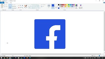 How to Draw Facebook logo in MS Paint from Scratch!