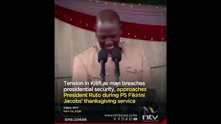 Tension in Kilifi as man breaches presidential security, approaches President Ruto during service