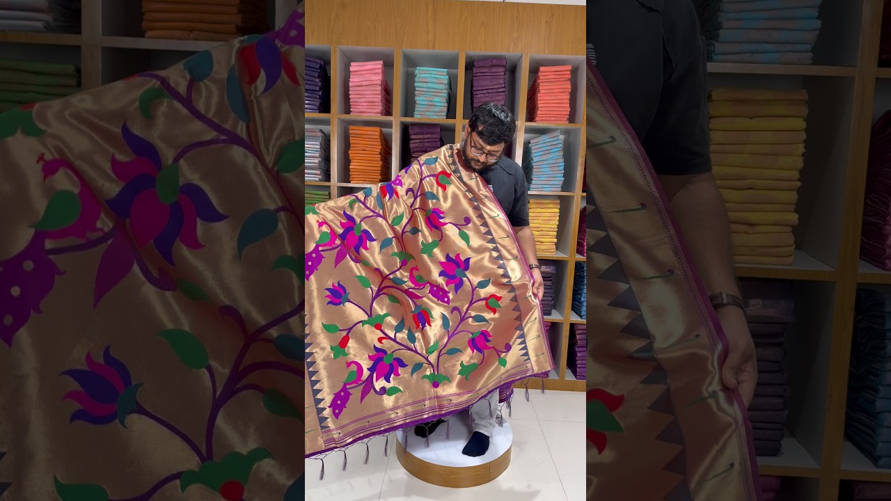 Paithani Soft Silk Lotus Jaal Dupatta