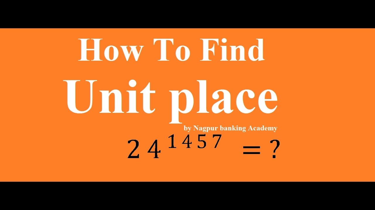 How to find unit digit ssc cgl chsl railway bank in hindi youtube