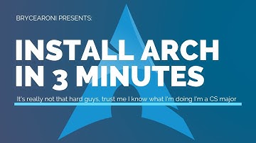 How To Install Arch in 3 Minutes