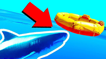 GIANT SHARK ATTACKED ME ON A RAFT! - Stranded Deep Gameplay #2
