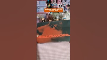 OMG this bbh album has many inclusions! SM could never 😏 #exo #baekhyun #helloworld #unboxing #kpop