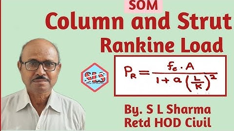 Column and Strut, (Rankine Formula).