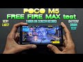 Poco M5 (1 hour) screen record Free Fire Max test on ultra || very lagging?🤮 battery drain test....