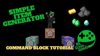 Simple Item Generator - Command Block Tutorial # Minecraft #BedrockEdition