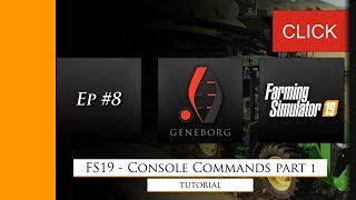 Farming Simulator 19 - Console Commands part1 [eng]