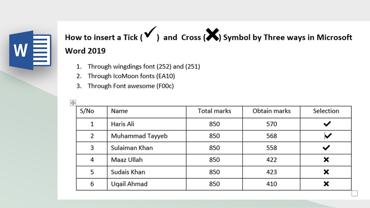 How to Insert Cross Text Symbol in Excel & Google Sheets