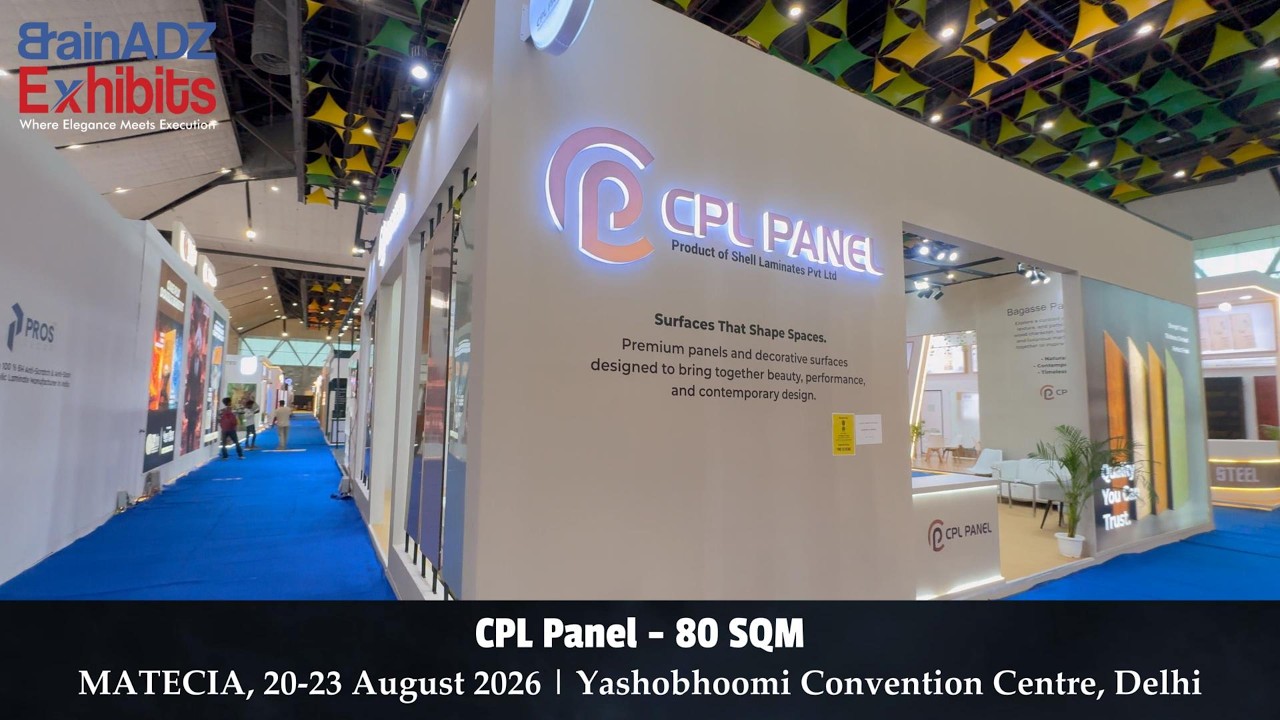 CPL Panel | 80 SQM Exhibition Stall at MATECIA 2027, Delhi | BrainADZ Exhibits