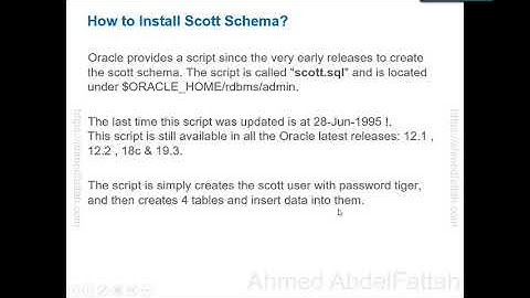 How to create the Scott Oracle Database Demo Schema?