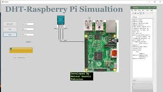 Simulation of raspberry pi with DHT11 sensor