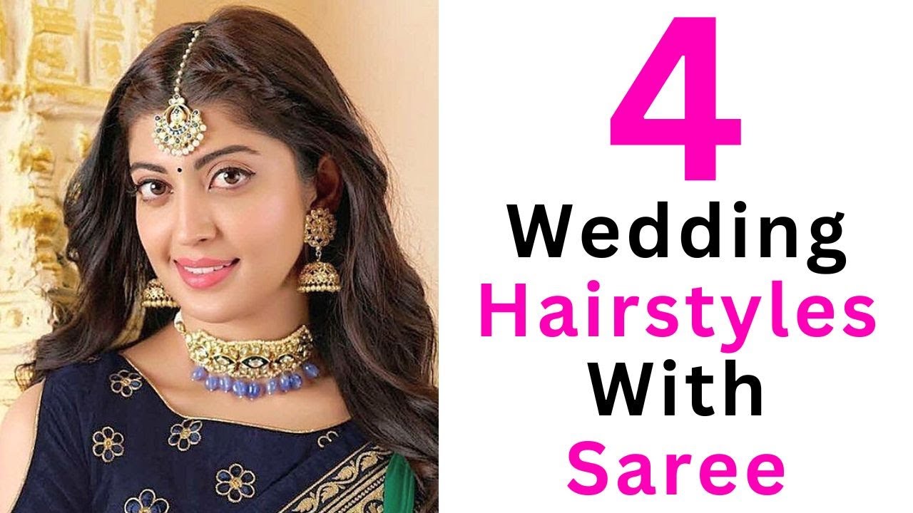 SILK SAREE HAIRSTYLES, TRADITIONAL SILK SAREE WITH HAIRSTYLE IDEAS,  HAIRSTYLE FOR WEDDING,ENGAGEMENT - YouTube