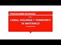 CARGA, DESCARGA Y TRANSPORTE DE MATERIALES