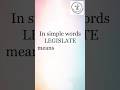 Meaning of the term Legislate | Adv Melisa Rodrigues