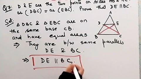 D & E points on sides AB & AC of ABC such that DBC = EBC, prove that DE is  parallel to BC