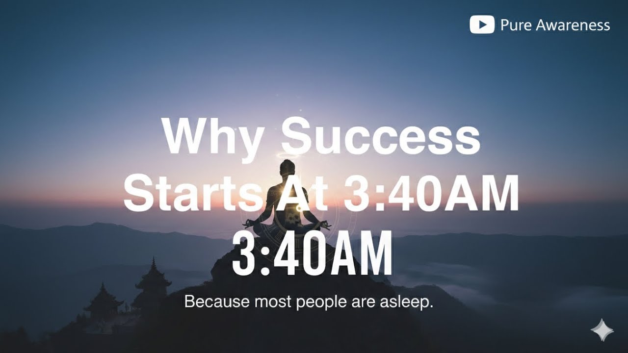 Why Success Starts at 3:40 AM | The Hidden Power of Early Morning Awareness | Pure Awareness |