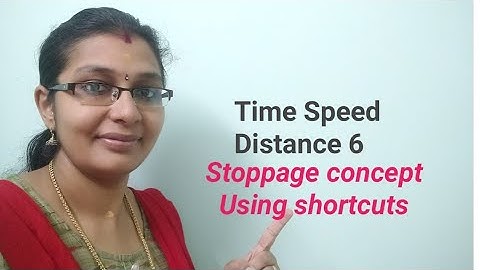 Time Speed Distance 6|Stoppage concept|Shortcuts
