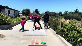 Family time at Air Bnb in Los Osos SLO CA