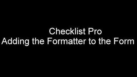 Checklist Pro - Form and Portal Setup