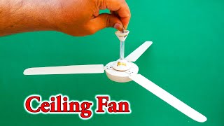 How To Make A Ceiling Fan | Homemade DC Ceiling Fan Science Project | 12v DC Ceiling Fan | Fan DIY