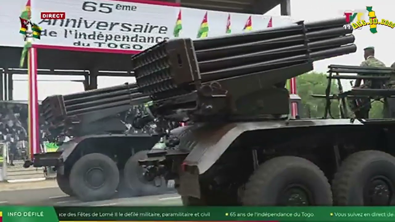 Part 6/11 Parade of TOGO Army Vehicles | 65 Years of Independence