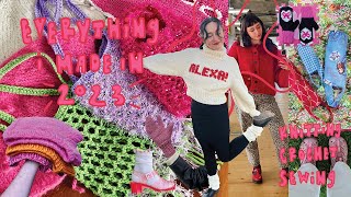 EVERYTHING I Made in 2023 feat. FREE PATTERNS :) | Knitting, Crochet & Sewing